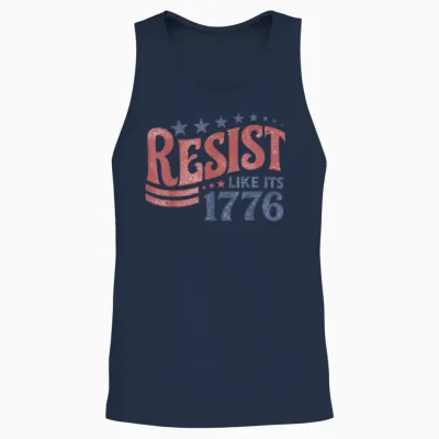 Resist Like Its 1776 Liberal 4th of July 250th Anniversary Unisex Tank Top - Navy