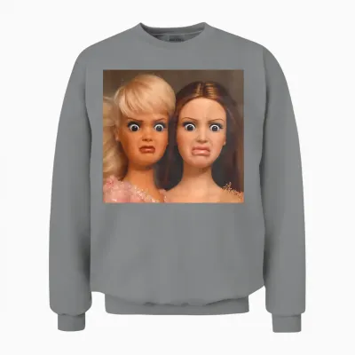 Disgusted Face Meme Doll Babe X Only Baby Love Date Fans Unisex Sweatshirt - Sport Grey