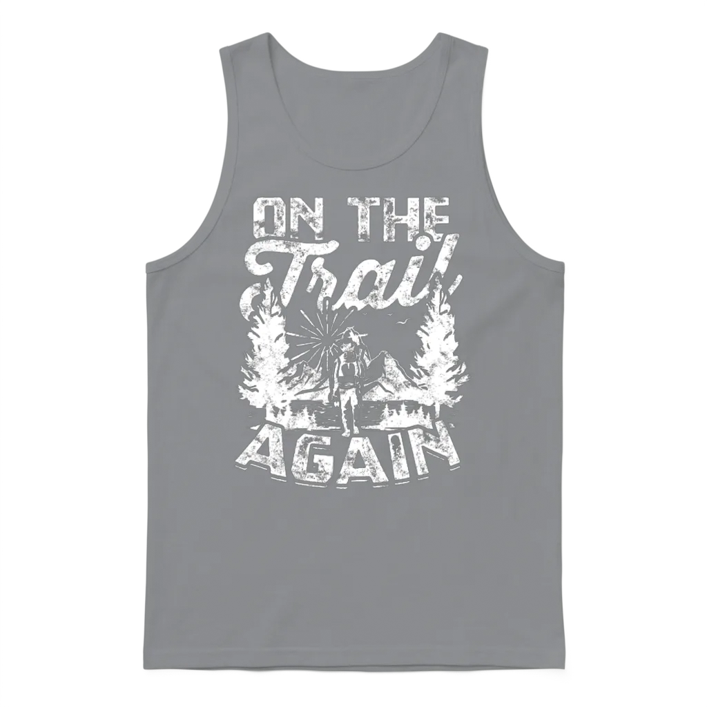 On the Trail Again - Hiking & Outdoors Unisex Tank Top - Sport Grey