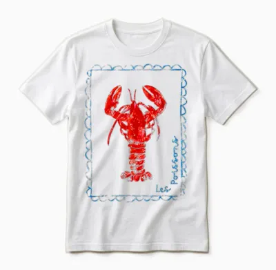 Vintage Red Lobster Unisex T-Shirt - White
