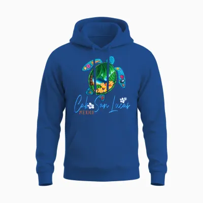 Cabo San Lucas Sea Turtle Mexico Vacation Family Unisex Hoodie - Royal