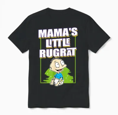 Mama's Little Rugrat - Tommy Pickles Unisex T-Shirt - Black