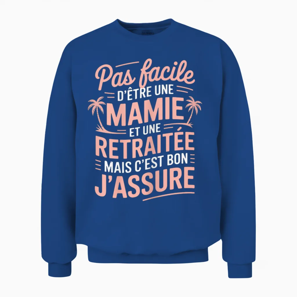 Granny Retired Woman Funny Funny Retirement Gift Unisex Sweatshirt in Royal