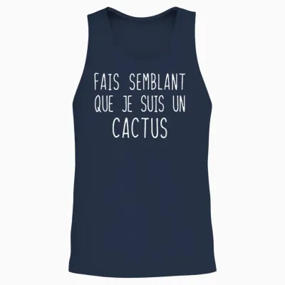 Funny Cactus Costume for Halloween Costume T-Shirt, Green, S Unisex Tank Top - Navy