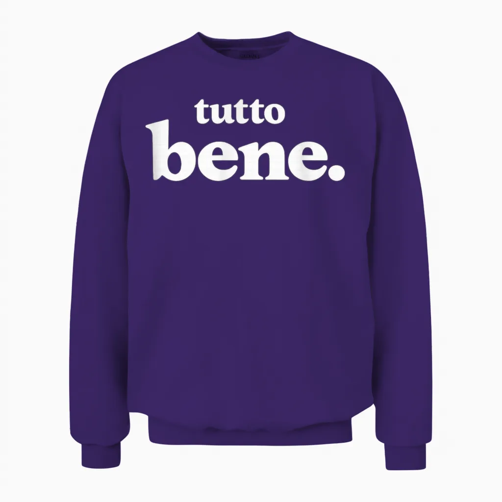 Tutto Bene - Italien Positive Vibes & Lifestyle Design Unisex Sweatshirt in Purple