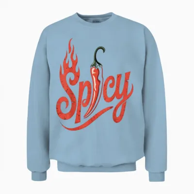 Spicy Noodles with Chilli Unisex Sweatshirt - Light Blue