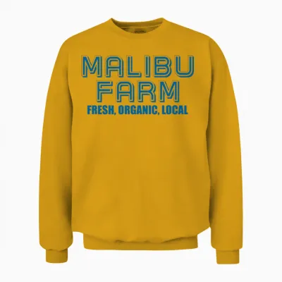 Malibu Farm Miami Beach Fresh Organic Local Unisex Sweatshirt - Gold