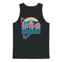 Narwhal Retro Unisex Tank Top - Black – 1