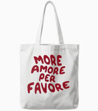Mehr Amore Pro Favore Tote Bags - White