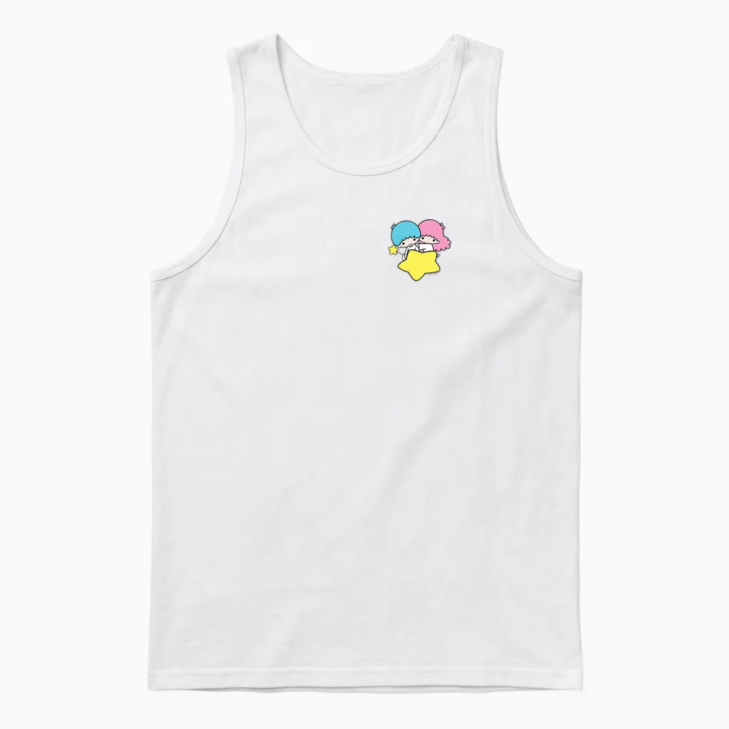 Little Twin Stars Dream Galaxy Pocket Unisex Tank Top in White