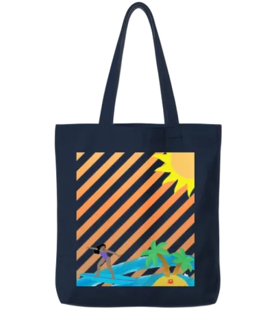 Surfer Girl - Summer Edition Tote Bags - Navy