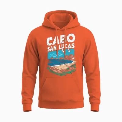 Cabo San Lucas. Mexico Beach Unisex Hoodie - Orange