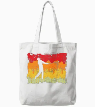 Golf Retro Tote Bags - White