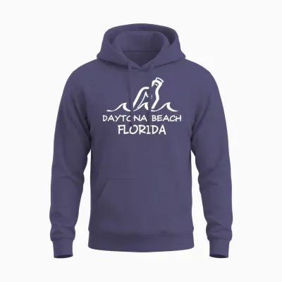 Daytona Beach Florida Message in a Bottle Souvenir Unisex Hoodie - Heather Sport Dark Navy