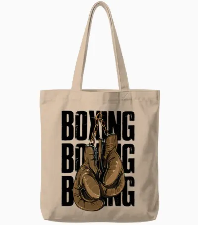 Boxing Gloves Retro Tote Bags - Natural