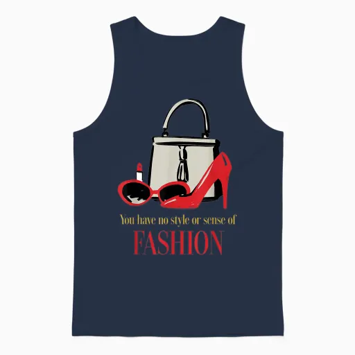 The Devil Wears Prada You Have No Style or Sense of Fashion Unisex Tank Top in Navy