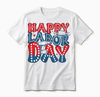 Retro Labor Day Unisex T-Shirt - White