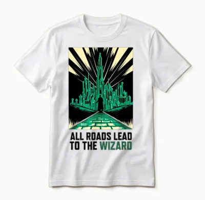 Wicked: for Good All Roads Lead to the Wizard Unisex T-Shirt - White