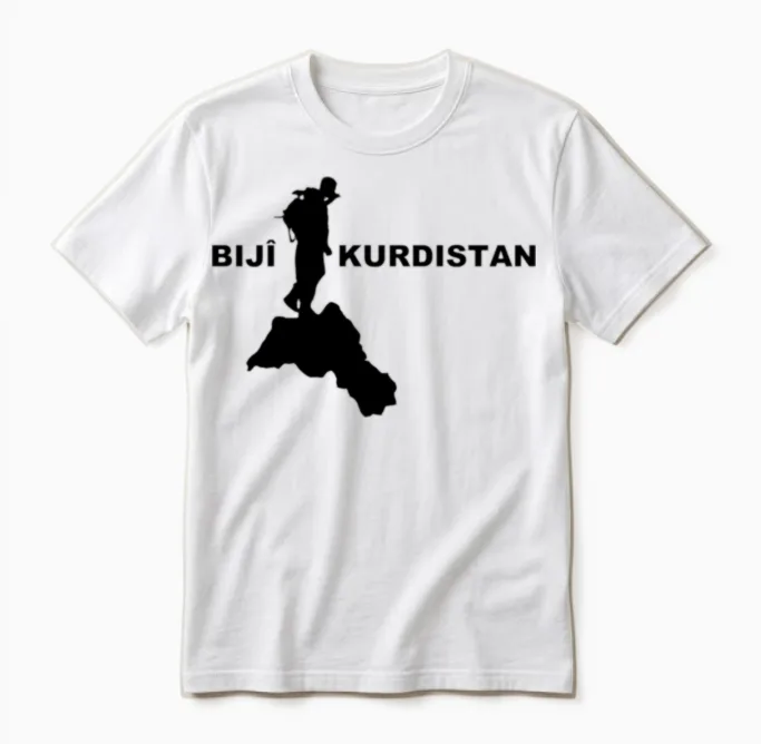 Bijî Kurdistan Unisex T-Shirt in White
