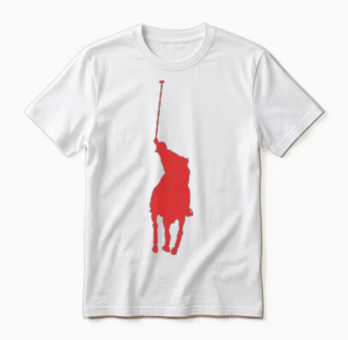 Pferd Polo Emblem Fashion Geschenk Unisex T-Shirt in White