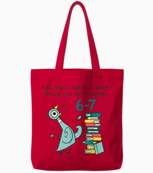 Teacher 67 How Many Nights a Week Should You Be Reading 6 7 Tote Bags - Red