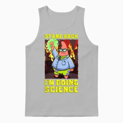 Spongebob Stand Back Im Doing Science Scientist Experiments Unisex Tank Top - Ash