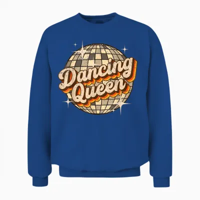 Dancing Queen Retro Discokugel Unisex Sweatshirt - Royal