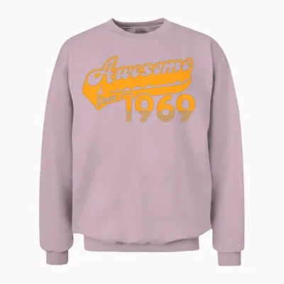 1969 Birthday Funny Unisex Sweatshirt - Light Pink