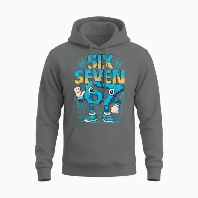 Was 6 Now I'm 7 67 Funny 7 Year Old Birthday Shirt For Unisex Hoodie - Graphite Heather