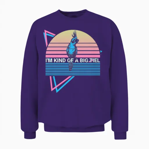 Cockatiel Retro Unisex Sweatshirt in Purple