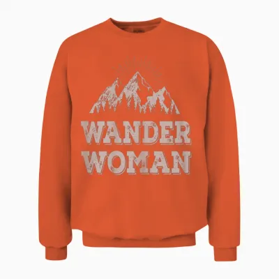 Hiking Woman Unisex Sweatshirt - Orange
