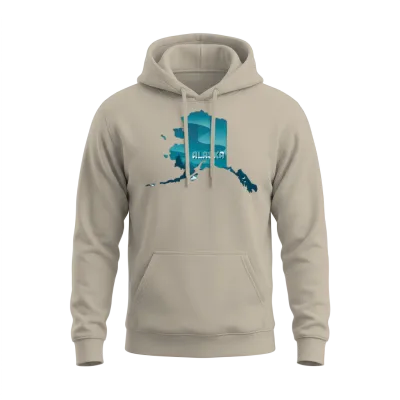 Alaska State Design Northern Lights Lover Alaska Unisex Hoodie - Sand