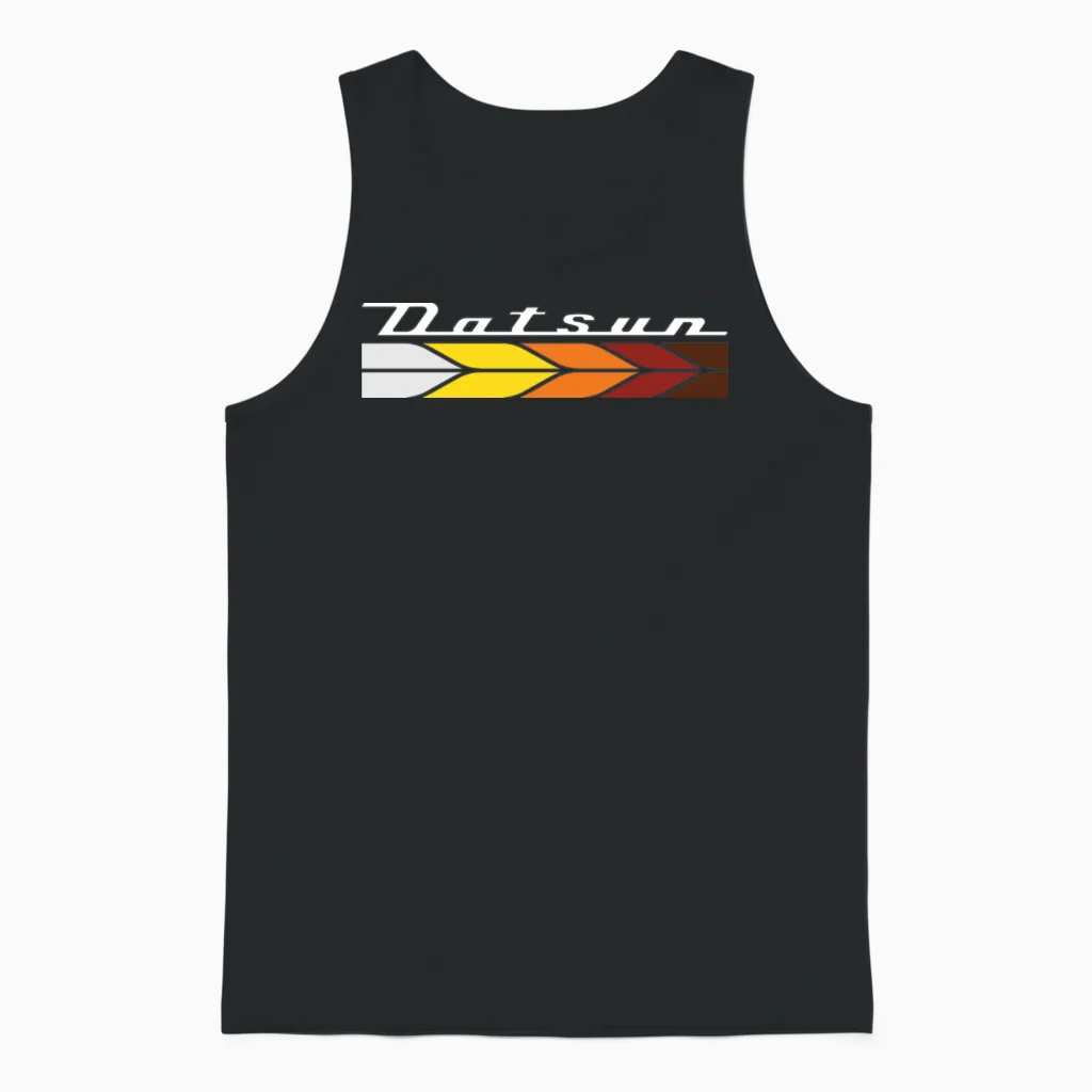 Retro Red Leaf Unisex Tank Top in Black