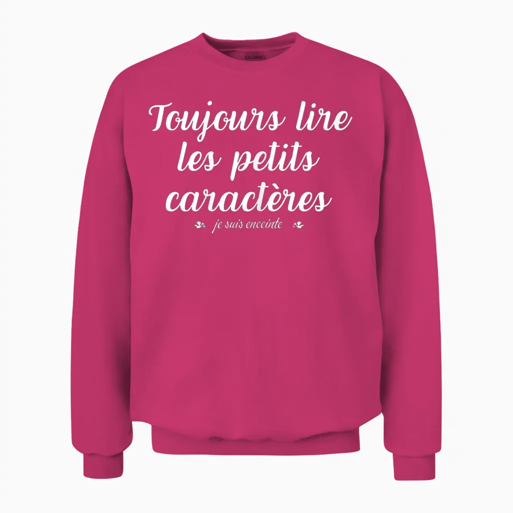 Funny Announcement Pregnancy for Future Mom Pregnant Mom Unisex Sweatshirt in Heliconia