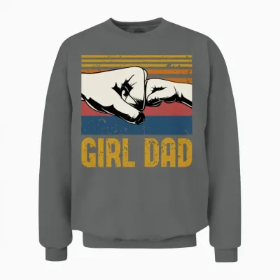 Girl Dad | Father's Day Gift | Dad Gift Unisex Sweatshirt - Graphite Heather