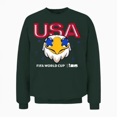 Enfant Fifa World Cup26 Usa Mascotte Stars Unisex Sweatshirt - Forest