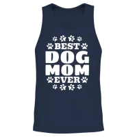 Pet Dog Owner Cute Dog Lover Dog Mom - Best Dog Mo Unisex Tank Top - Navy – 2