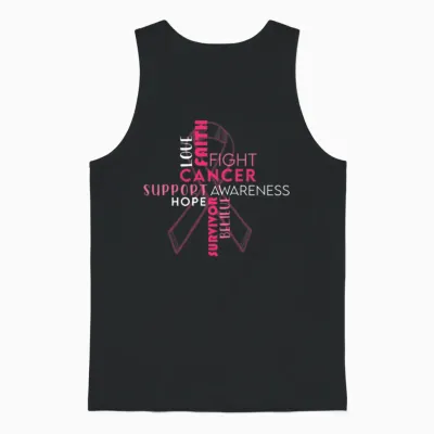 Breast Cancer Awareness Cancer Support Unisex Tank Top - Black