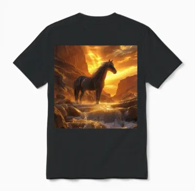 Horse Unisex T-Shirt - Black