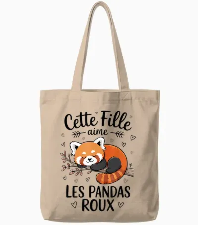 Cute Red Panda Woman Girl Loves Red Pandas Tote Bags - Natural