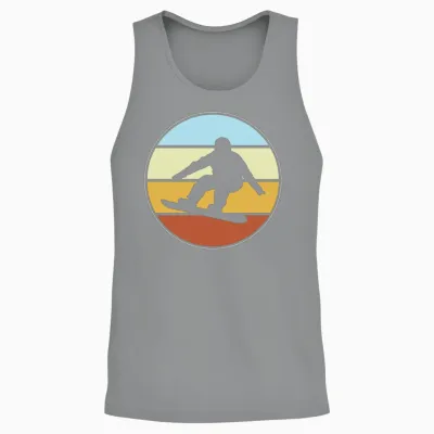 Snowboarding Retro Unisex Tank Top - Sport Grey