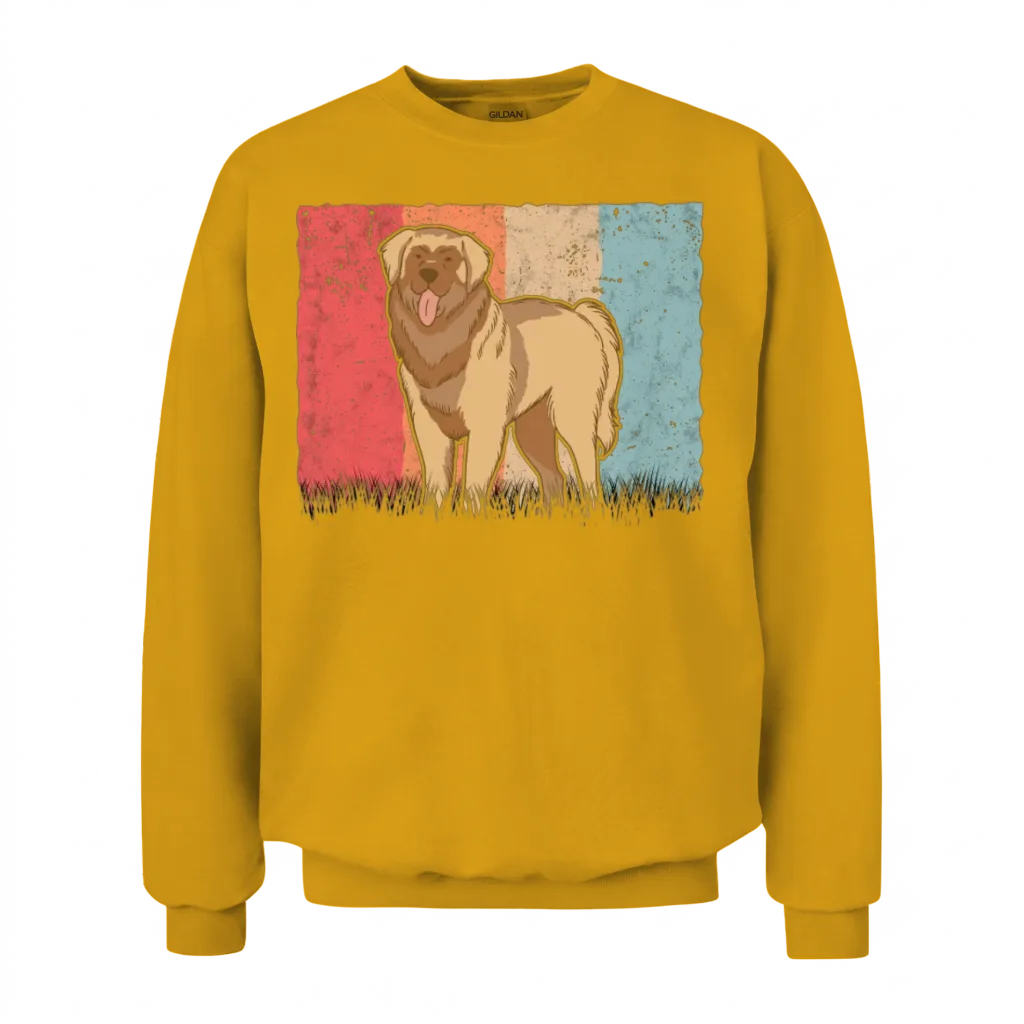 Leonberger Retro Unisex Sweatshirt - Gold