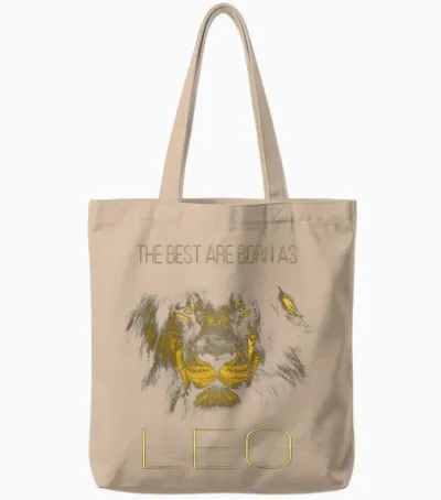 The Best Are Born as Leo Proud Like a Lion Tee Man Woman Tote Bags - Natural