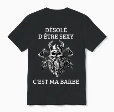 Men's Sorry to Be Sexy Beard Gift for Vikings T-Shirt, Black Unisex T-Shirt - Black