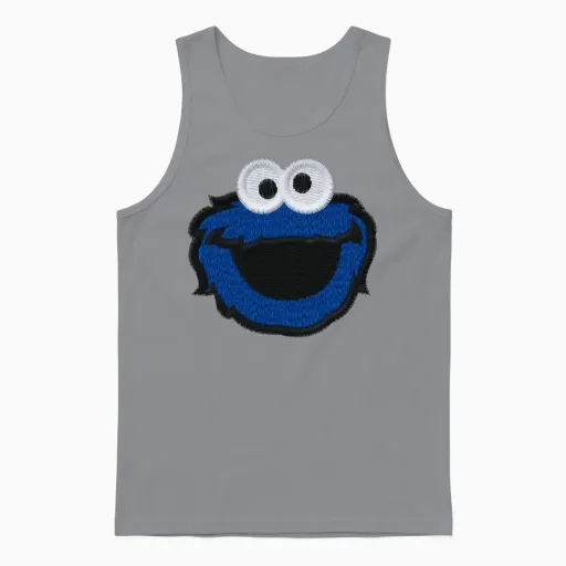 Sesame Street Cookie Monster Unisex Tank Top in Sport Grey
