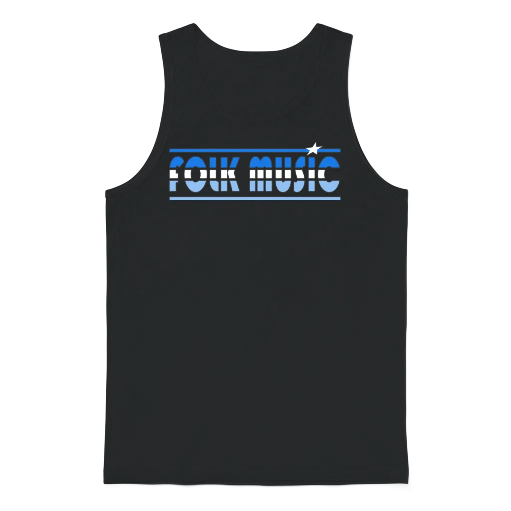 Folk Music Retro โ Lovers Gift Unisex Tank Top - Black