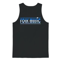 Folk Music Retro — Lovers Gift Unisex Tank Top - Black – 1