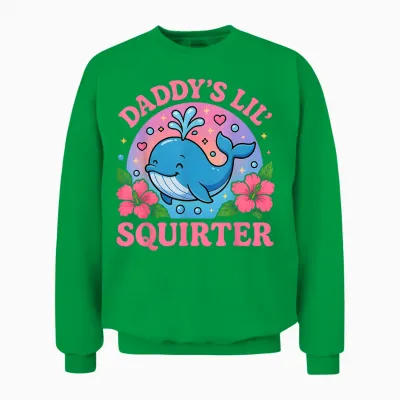 Lustiger Unangemessener Papa Lil Squirter Unisex Sweatshirt - Irish Green