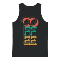 Retro Coffee Unisex Tank Top - Black – 1