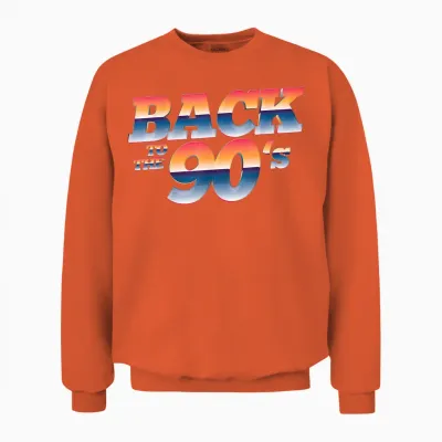 90er Jahre Outfit | Back to the 90s Retro Party Karneval Unisex Sweatshirt - Orange